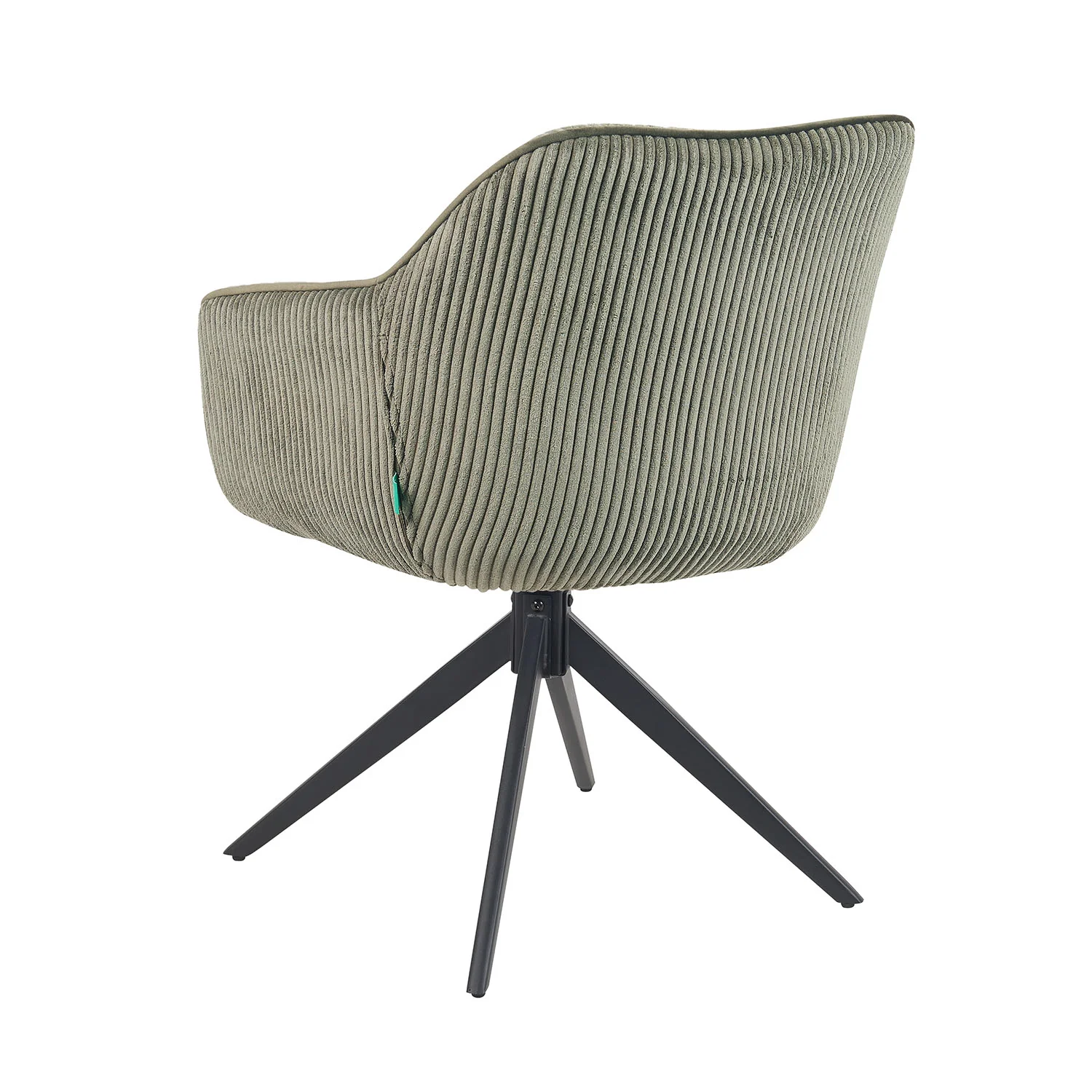 Esszimmerstuhl Mika-Kian 2er-Set 360° drehbar Federkern Metall Matt-Schwarz - Image 22