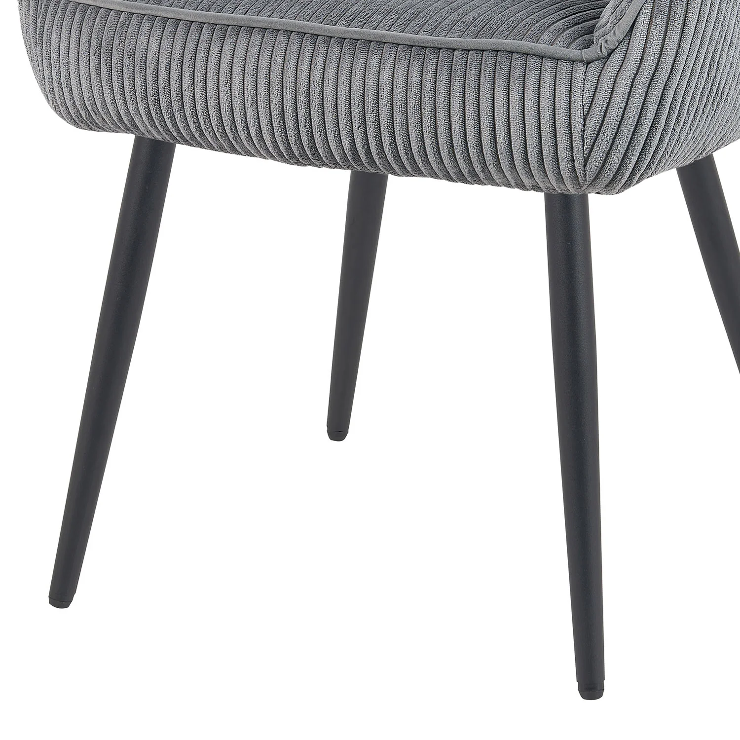 Esszimmerstuhl Mika-Kian 2er-Set 360° drehbar Federkern Metall Matt-Schwarz - Image 97