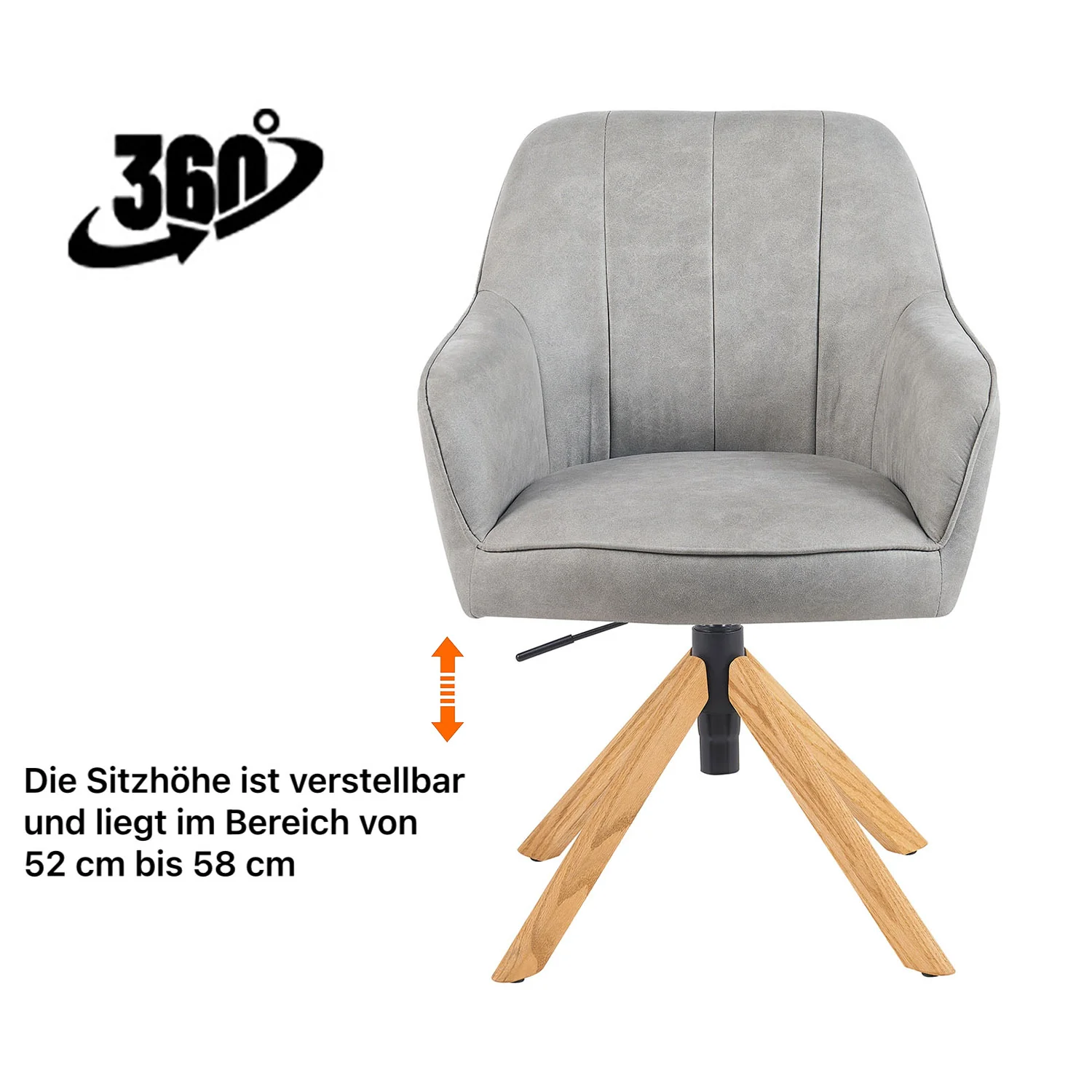 Esszimmerstuhl Mika-Levi 2er-Set | 360° drehbar | Rückstellfunktion | Eiche geölt Natur | DUBI Möbel - Image 31