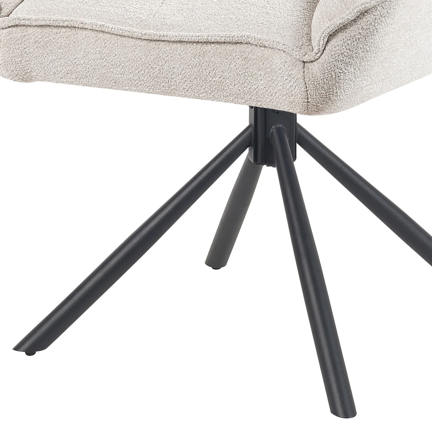 Esszimmerstuhl Mika-Mira 2er-Set | 360° drehbar Metall pulverbeschichtet Matt Schwarz - Image 14