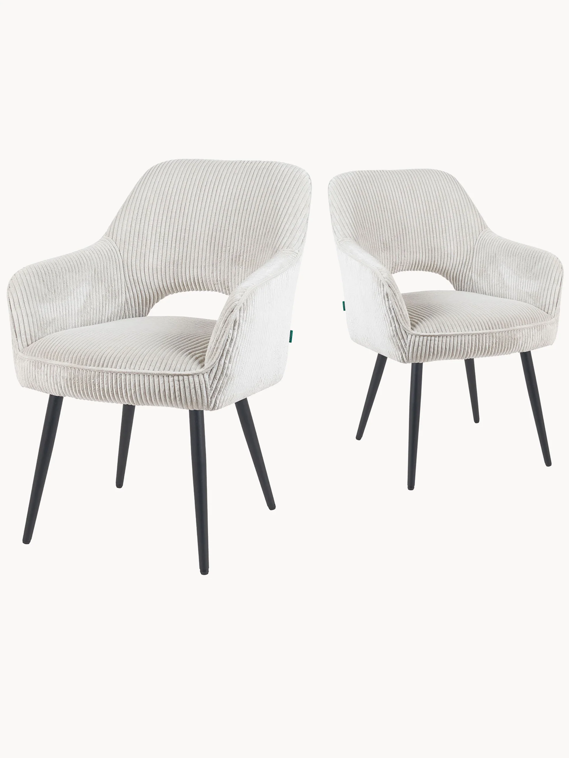 Esszimmerstuhl Mika-Nils 2er-Set - 360° drehbar - Matt-Schwarz Metallgestell - Image 8