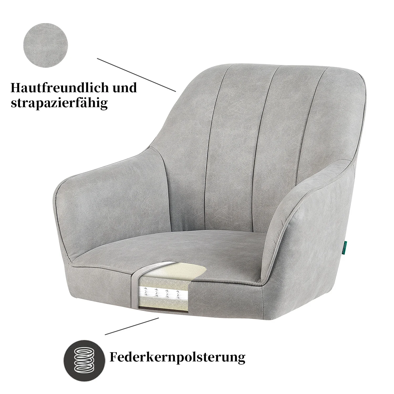 Esszimmerstuhl Mika-Noah 2er-Set -360° drehbar,Eiche geölt Natur - Image 57