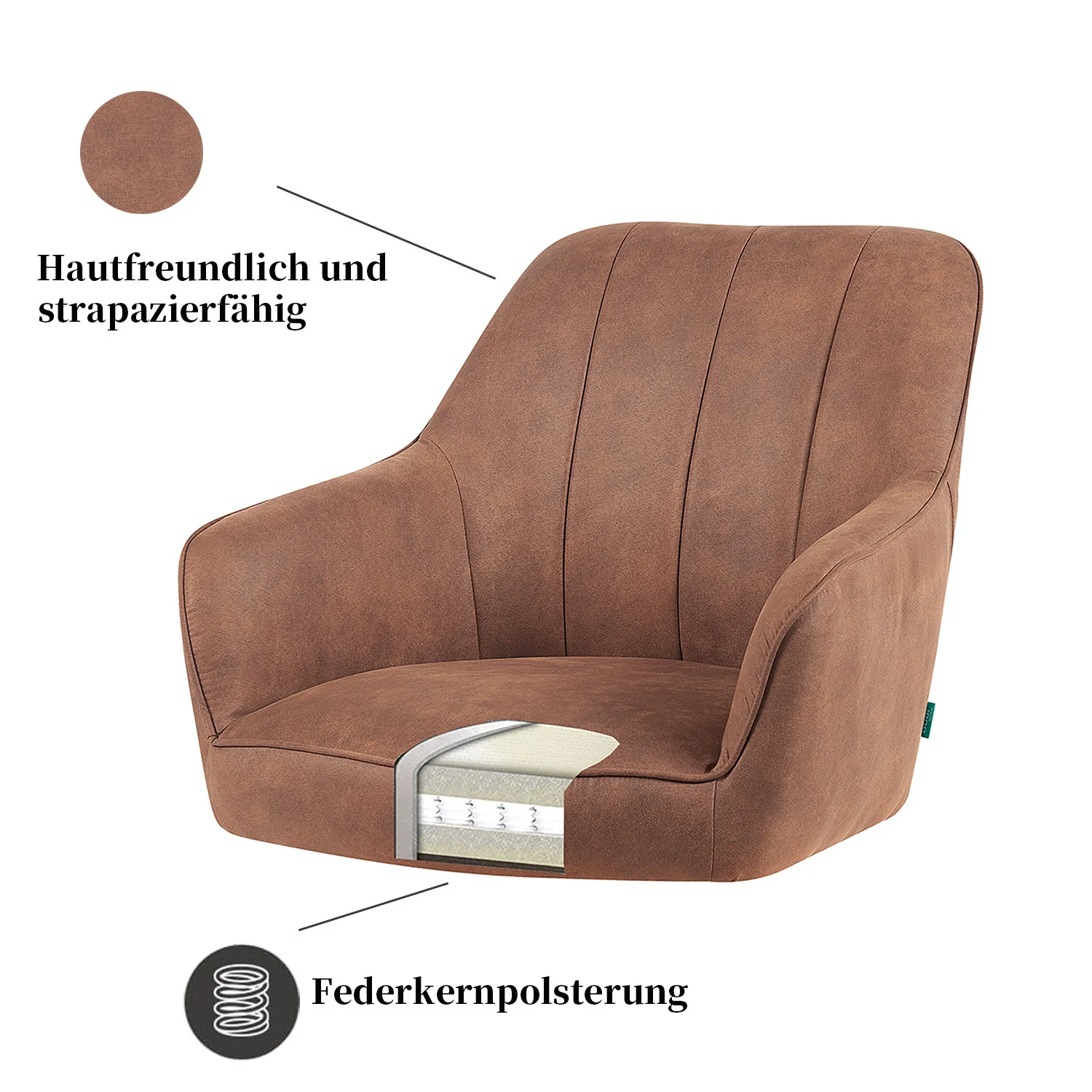Esszimmerstuhl Mika-Noah 2er-Set -360° drehbar,Eiche geölt Natur - Image 77