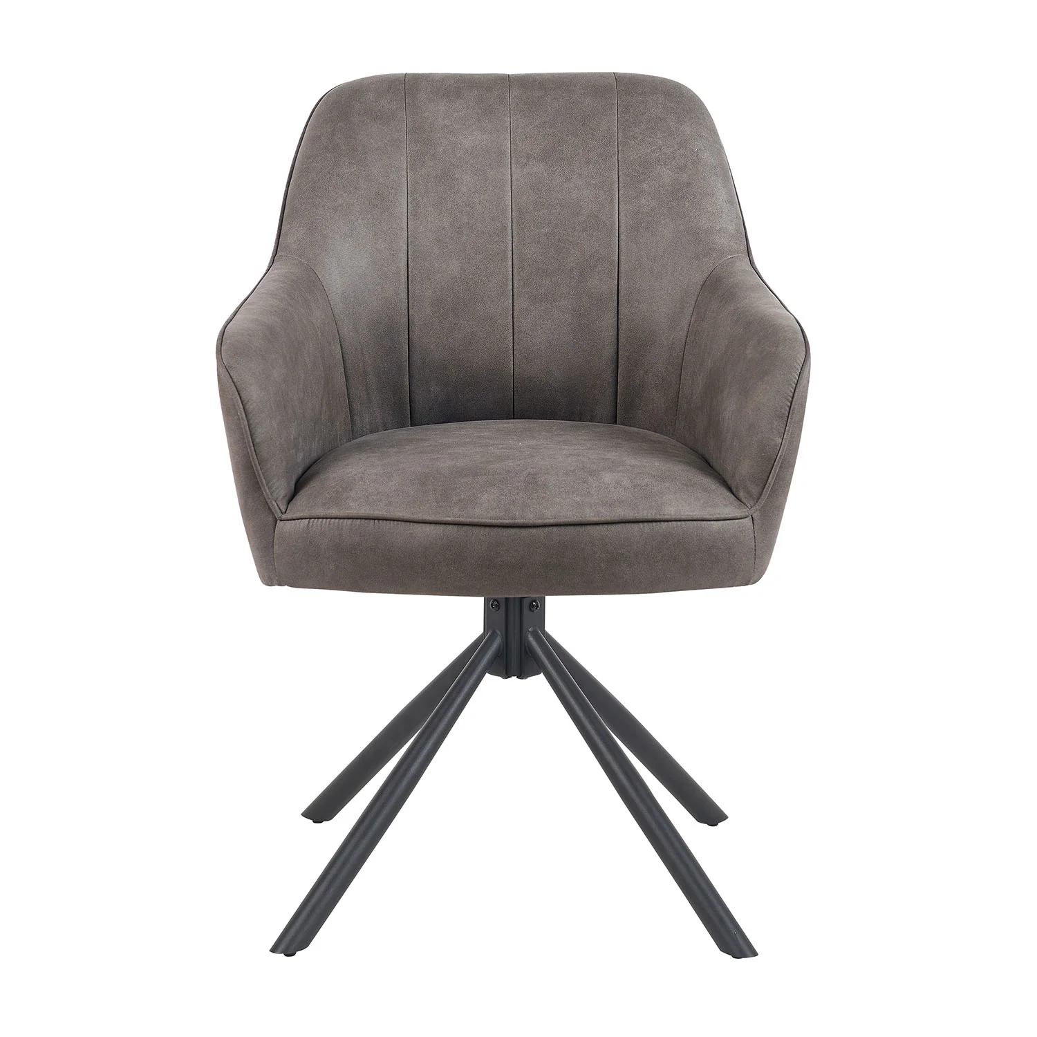 Esszimmerstuhl Mika-Piet, Braun, Gestell 360° drehbar, höhenverstellbar, Metall pulverbeschichtet Matt-Schwarz - Image 11