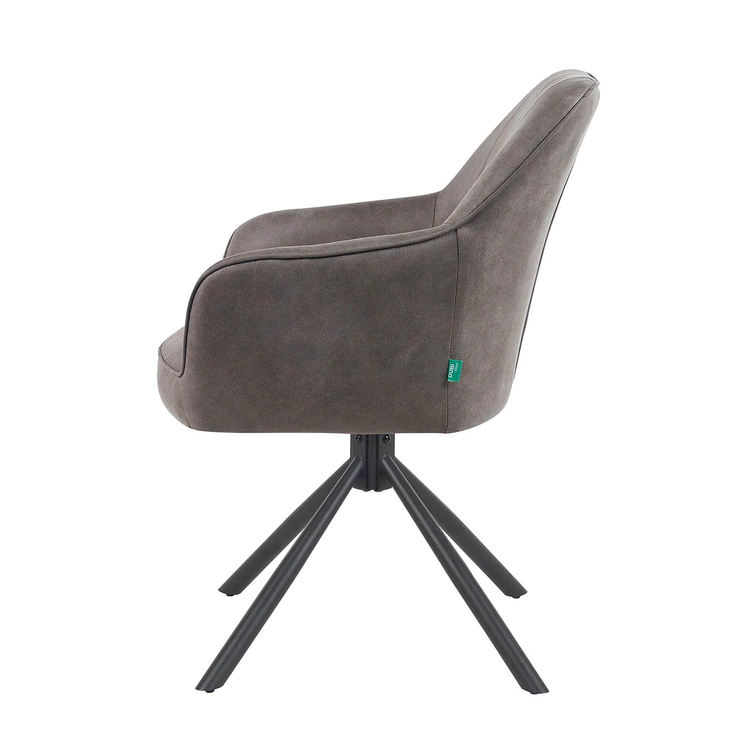 Esszimmerstuhl Mika-Piet, Braun, Gestell 360° drehbar, höhenverstellbar, Metall pulverbeschichtet Matt-Schwarz - Image 13