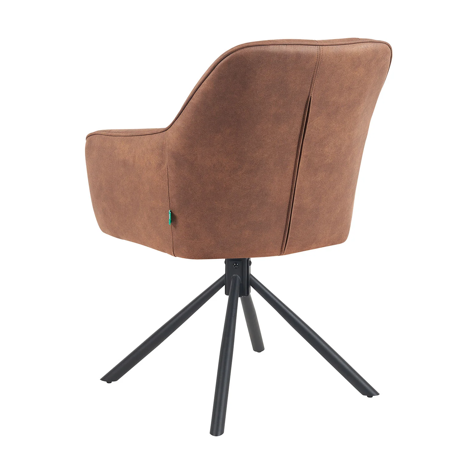 Esszimmerstuhl Mika-Piet, Braun, Gestell 360° drehbar, höhenverstellbar, Metall pulverbeschichtet Matt-Schwarz - Image 22