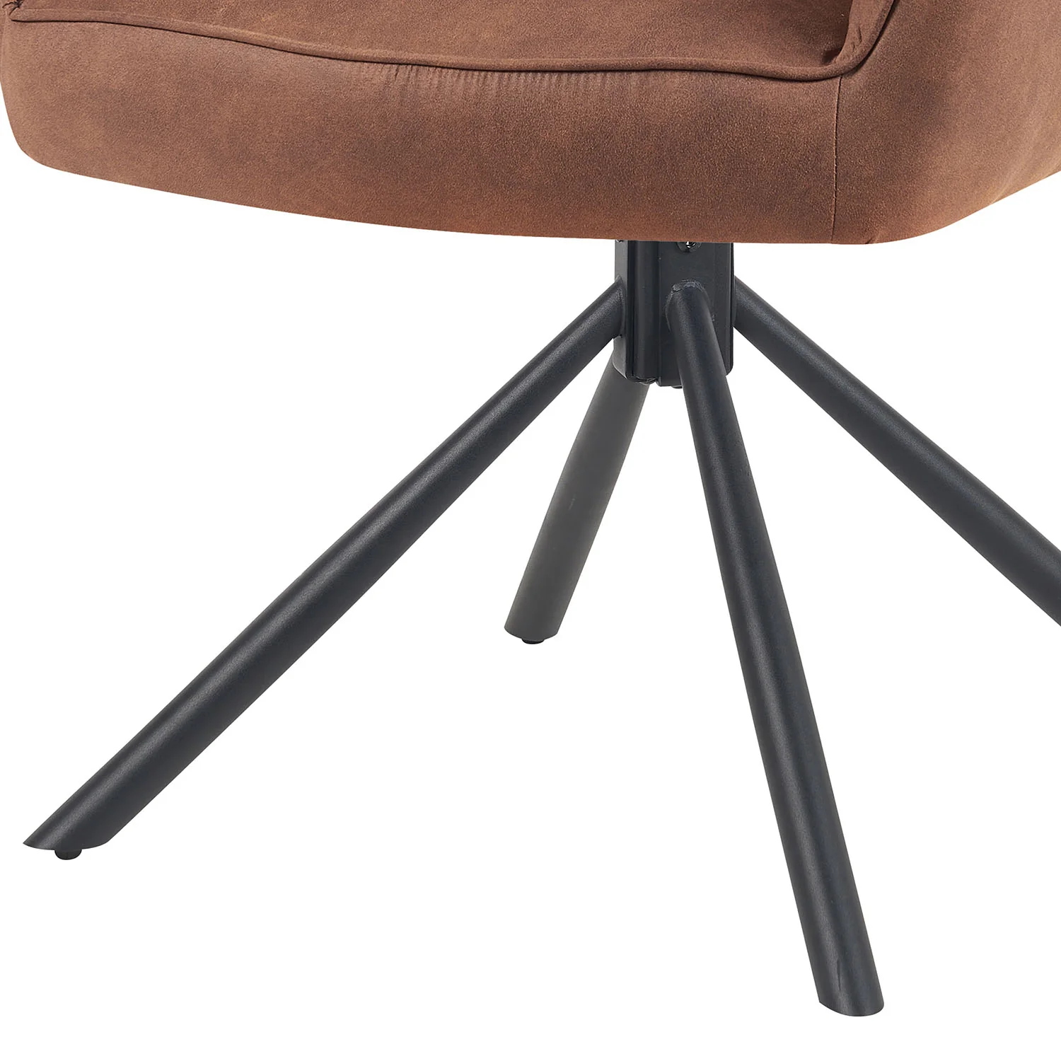 Esszimmerstuhl Mika-Piet, Braun, Gestell 360° drehbar, höhenverstellbar, Metall pulverbeschichtet Matt-Schwarz - Image 24