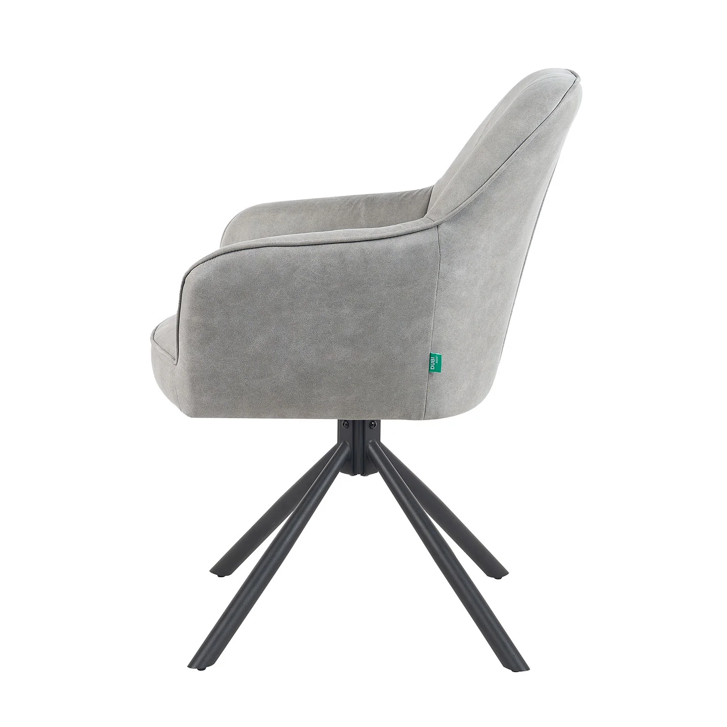 Esszimmerstuhl Mika-Piet, Braun, Gestell 360° drehbar, höhenverstellbar, Metall pulverbeschichtet Matt-Schwarz - Image 5