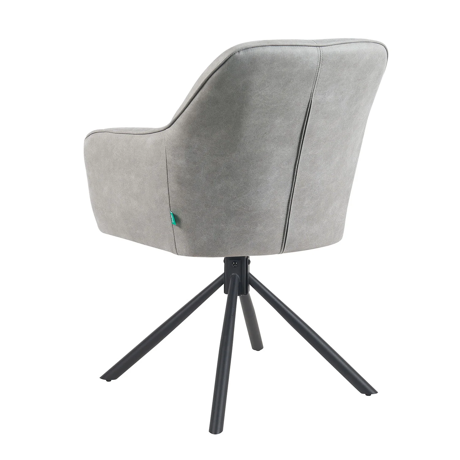 Esszimmerstuhl Mika-Piet, Braun, Gestell 360° drehbar, höhenverstellbar, Metall pulverbeschichtet Matt-Schwarz - Image 6