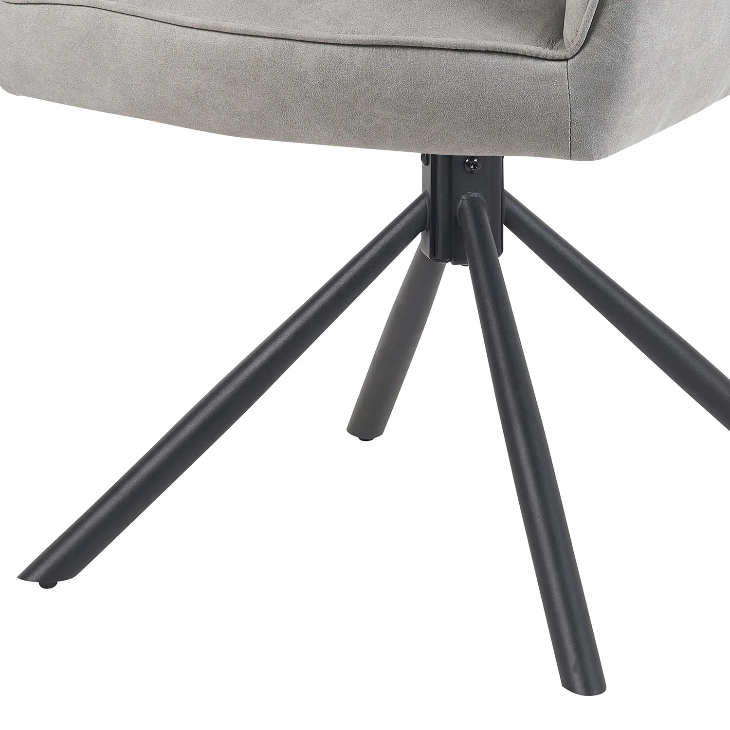 Esszimmerstuhl Mika-Piet, Braun, Gestell 360° drehbar, höhenverstellbar, Metall pulverbeschichtet Matt-Schwarz - Image 8