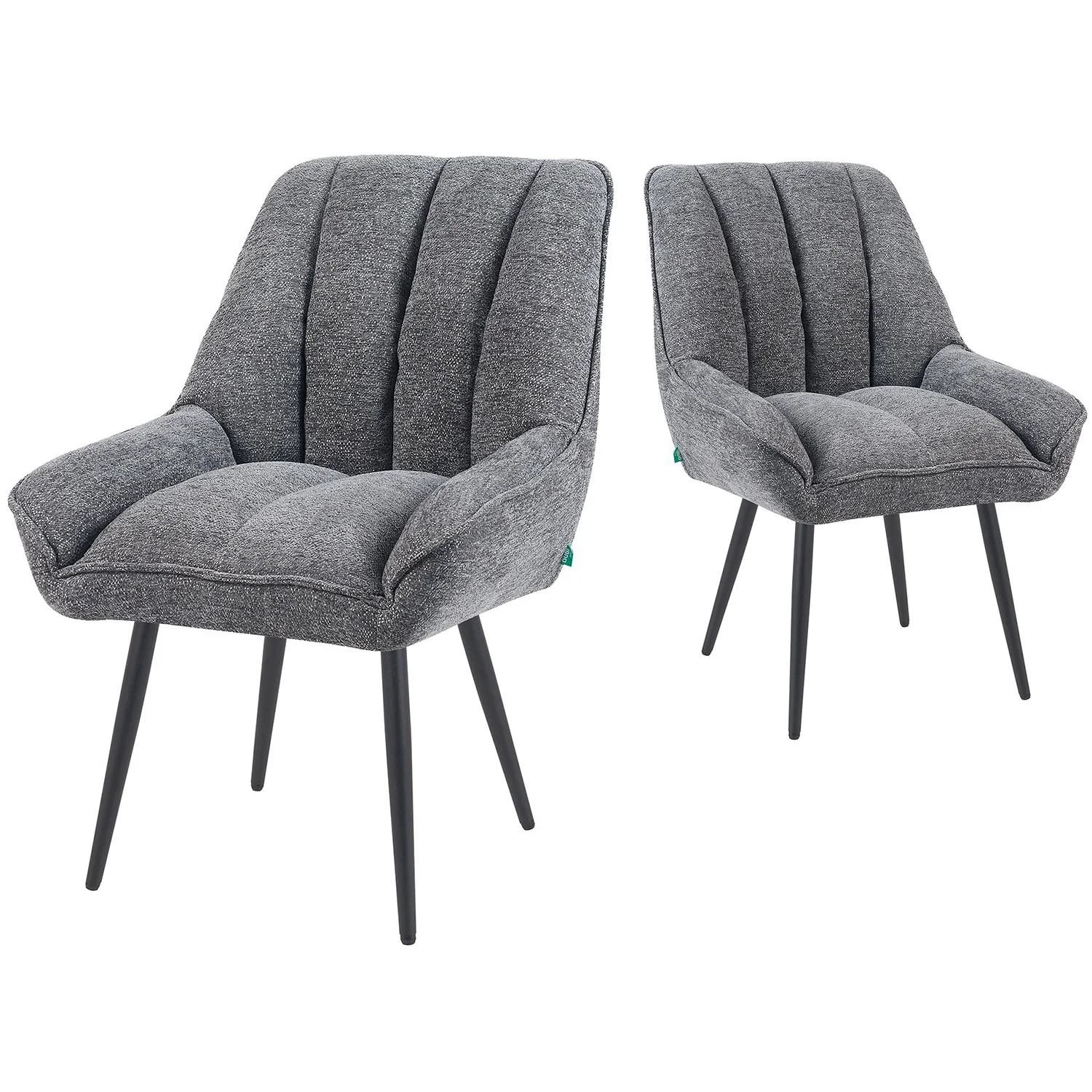 Esszimmerstuhl Mika-Zoe 2er-Set | 360° drehbar | Metall pulverbeschichtet Matt-Schwarz - Image 17