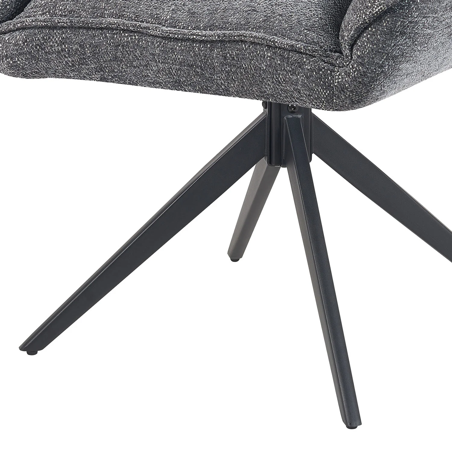 Esszimmerstuhl Mika-Zoe 2er-Set | 360° drehbar | Metall pulverbeschichtet Matt-Schwarz - Image 8