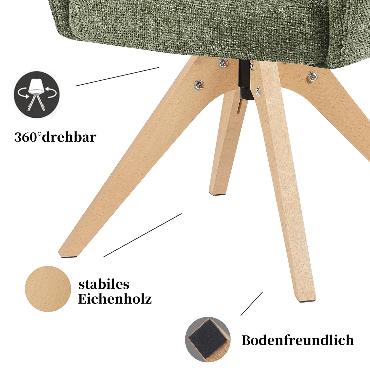 Esszimmerstuhl THOMAS-ZARA  - zeitloser Polsterstuhl mit Federkernpolsterung - Image 18
