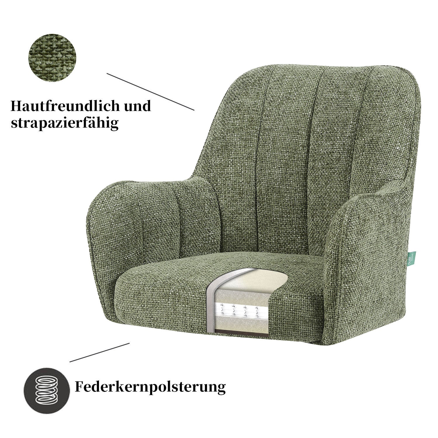 Esszimmerstuhl THOMAS-ZARA  - zeitloser Polsterstuhl mit Federkernpolsterung - Image 35