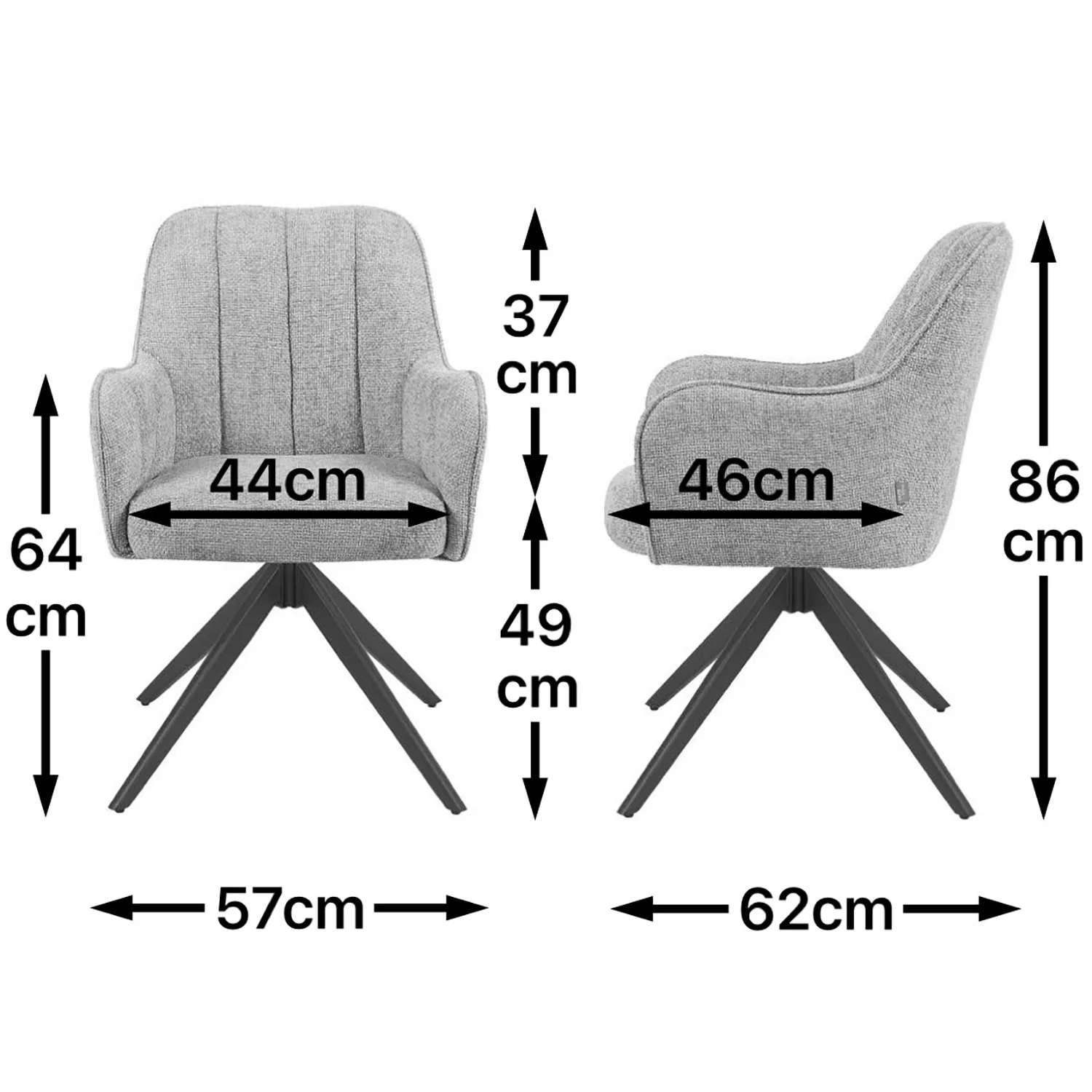 Esszimmerstuhl THOMAS-ZARA  - zeitloser Polsterstuhl mit Federkernpolsterung - Image 43