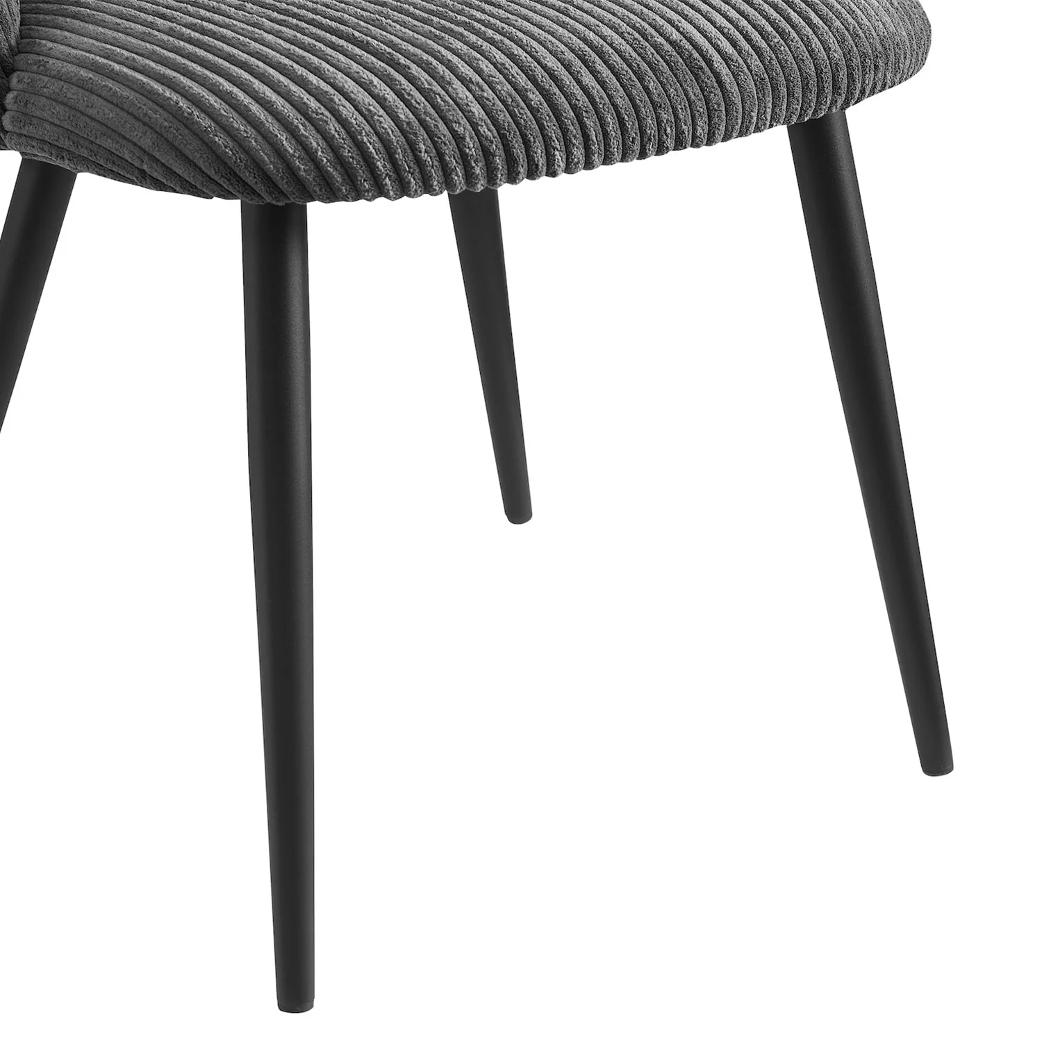 Esszimmerstühle 2er Set VICKY – Polsterstuhl aus Cordstoff oder Samtstoff mit Metallgestell - Image 14