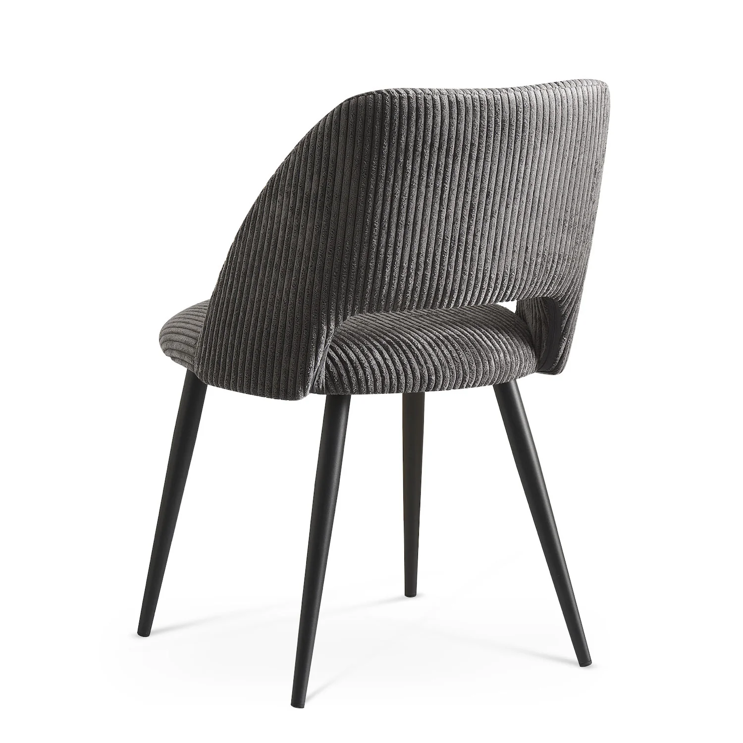Esszimmerstühle 2er Set VICKY – Polsterstuhl aus Cordstoff oder Samtstoff mit Metallgestell - Image 15
