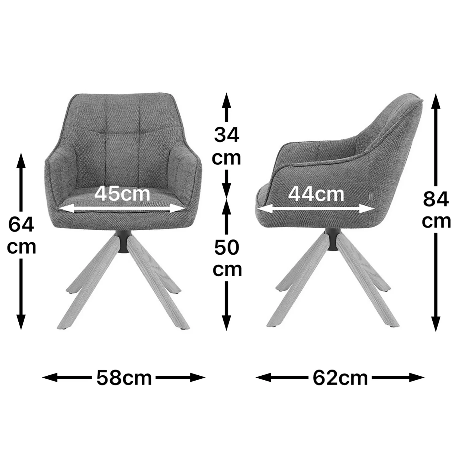 Esszimmerstühle THOMAS-MIRA 2er Set - zeitloser Polsterstuhl mit Metall- oder Holzbeinen - Image 6