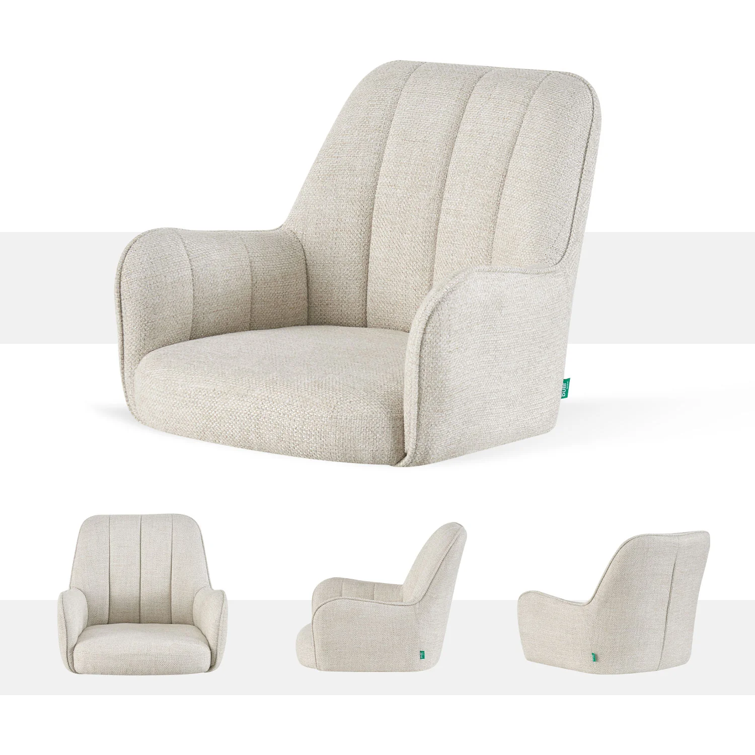 Esszimmerstühle THOMAS-ZARA 2er Set - 360° drehbar mit Rückholfunktion - Image 5