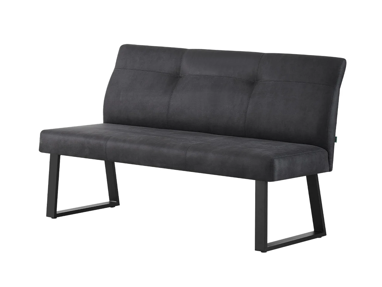 B-Ware Esszimmerbank JOY - Leder schwarz - Image 3