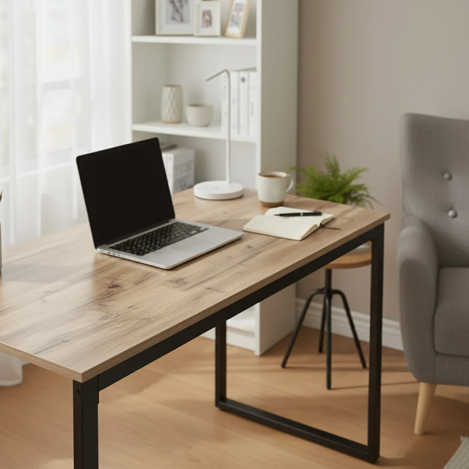 Schreibtisch Lutz - Home Office Desk mit Metallgestell - Image 10