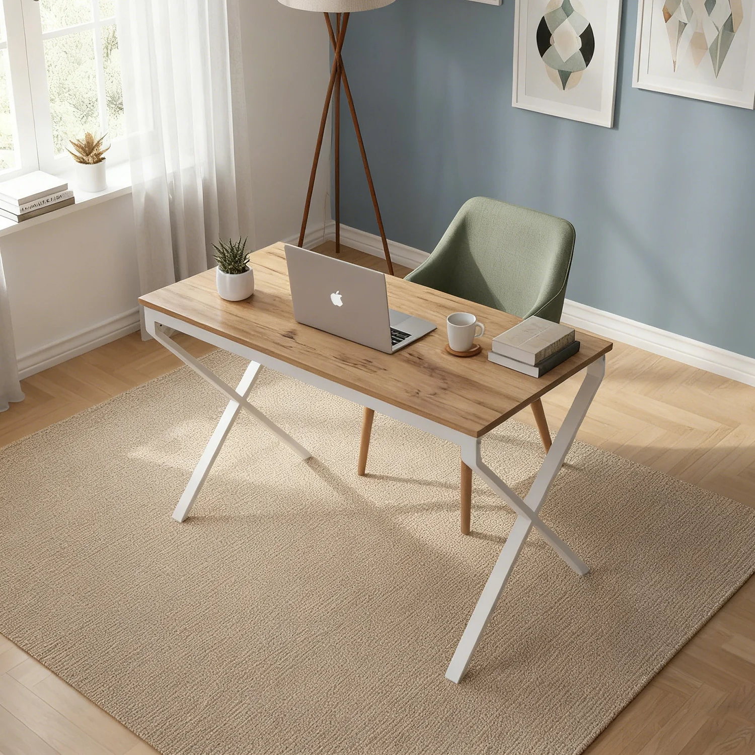 Schreibtisch Lutz - Home Office Desk mit Metallgestell - Image 14