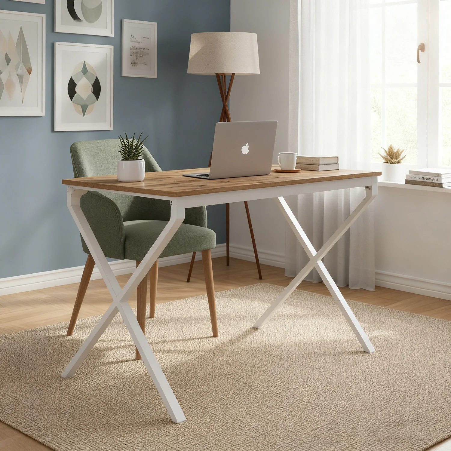 Schreibtisch Lutz - Home Office Desk mit Metallgestell - Image 15