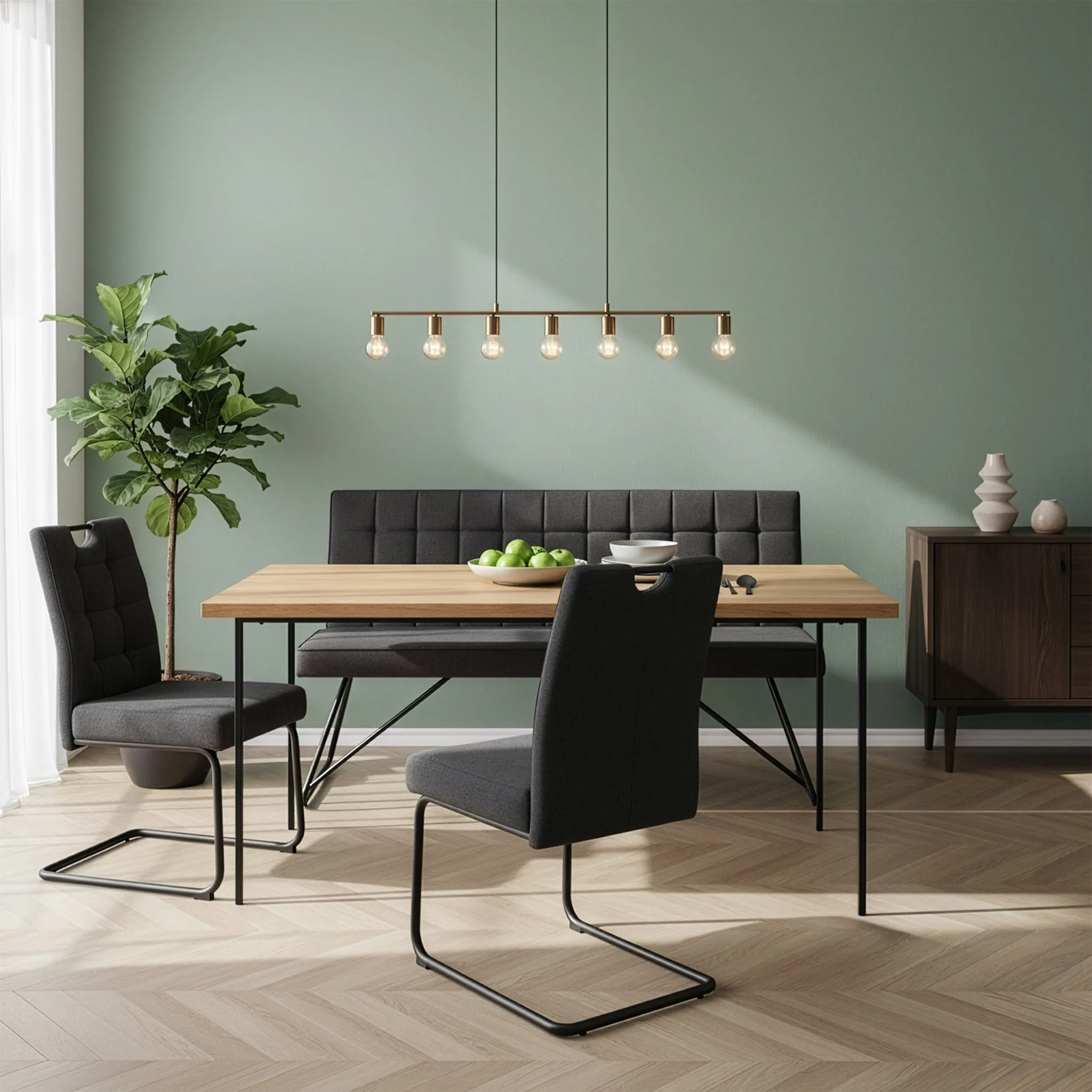 Sitzbank LINA – Polsterbank mit stabilem Metallgestell (bis 240Kg belastbar) - Image 4