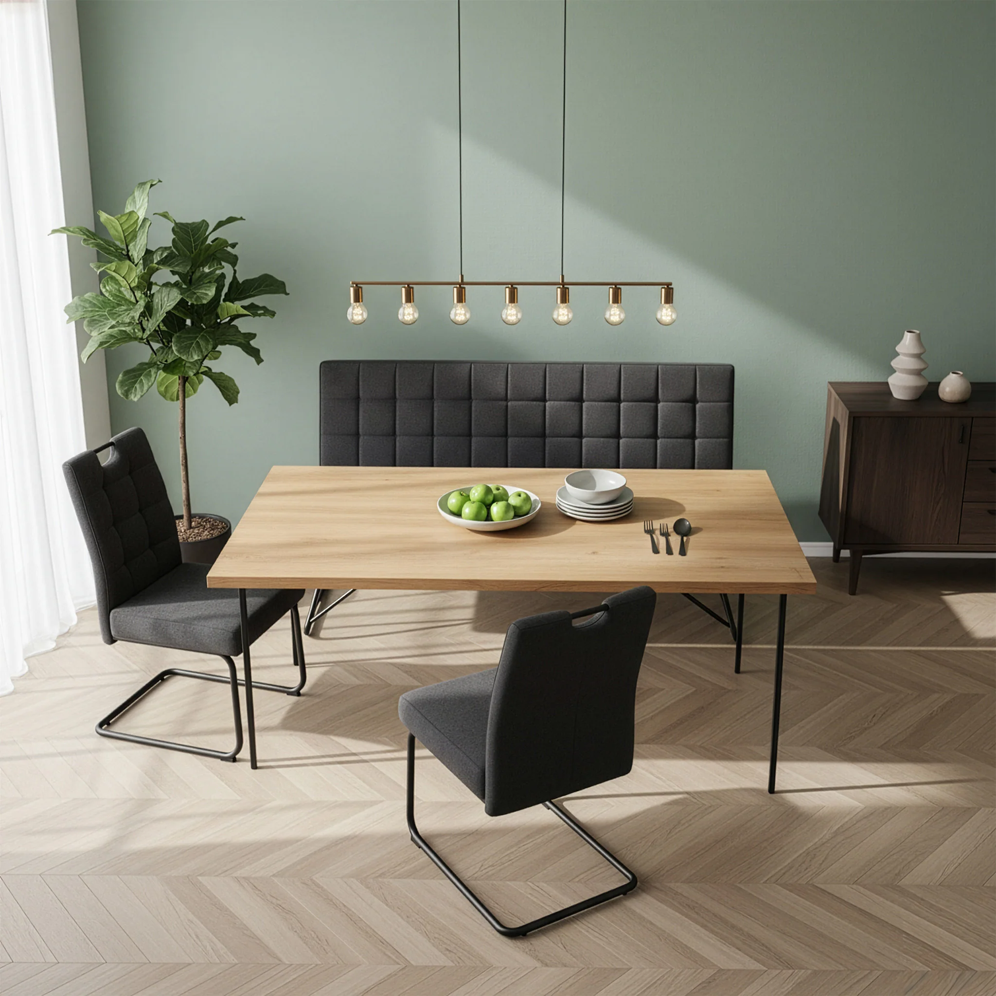 Sitzbank LINA – Polsterbank mit stabilem Metallgestell (bis 240Kg belastbar) - Image 5