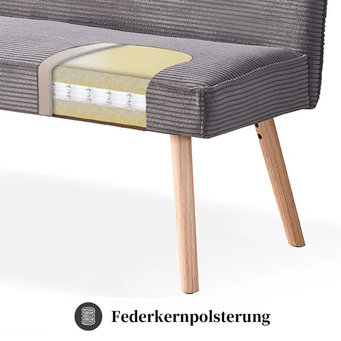 Sitzbank PAUL – Polsterbank mit Rückenlehne & Holzbeinen - Image 10